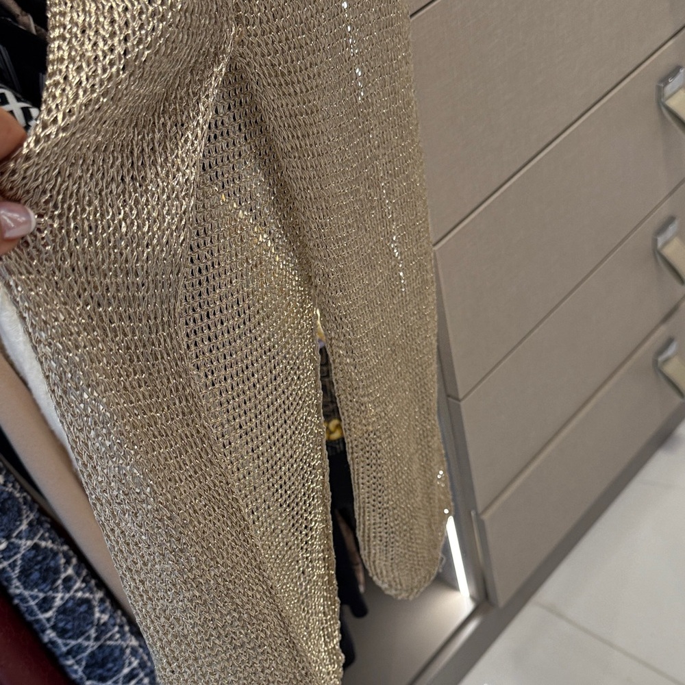 Chic Gold Mesh Swim Coverup - Picture 5 of 5